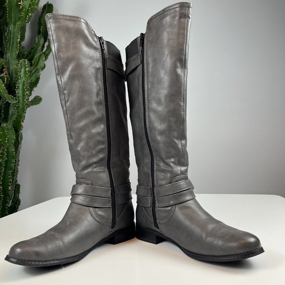 Call it spring under the knee boots gray size 11 - Picture 5 of 7